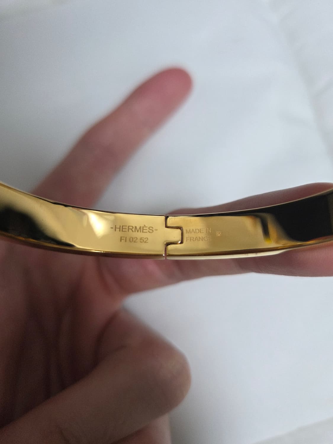 [A급] 에르메스 미니 클릭 샹달 브레이슬릿 팔찌 화이트 골드 상품이미지5