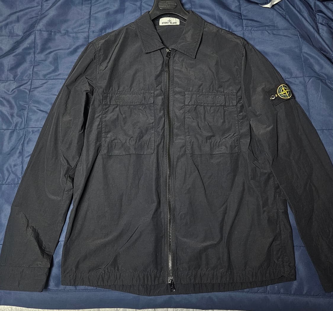 스톤아일랜드 나슬란 나일론 오버셔츠 블랙 XL 상품이미지1