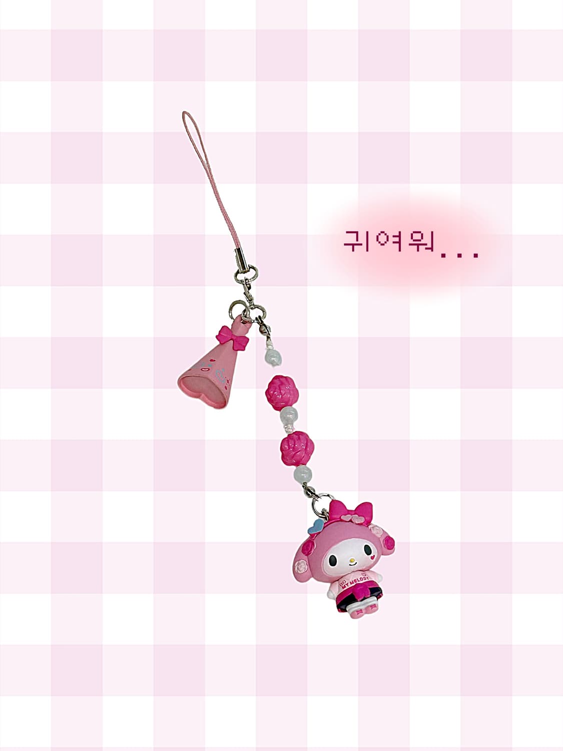 산리오 키라메키 마이멜로디 폰스트랩 키링 키홀더 상품이미지1