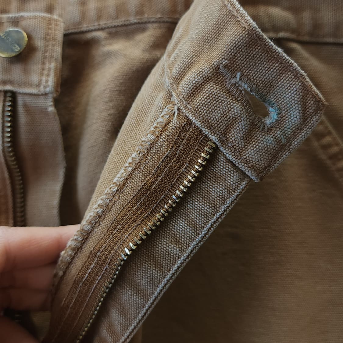 칼하트 싱글니 카펜터 워크팬츠 브라운 덕캔버스 36x34 상품이미지7