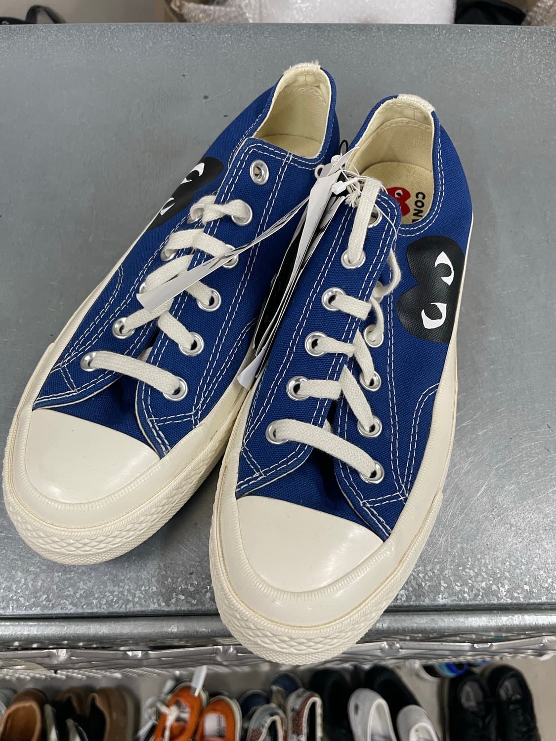 컨버스 x 꼼데 블루 로우 255mm(박스x)(gr-4621) 상품이미지2