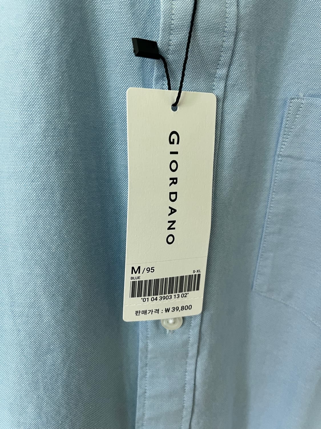 지오다노 옥스포드 셔츠 블루스카이 상품이미지5