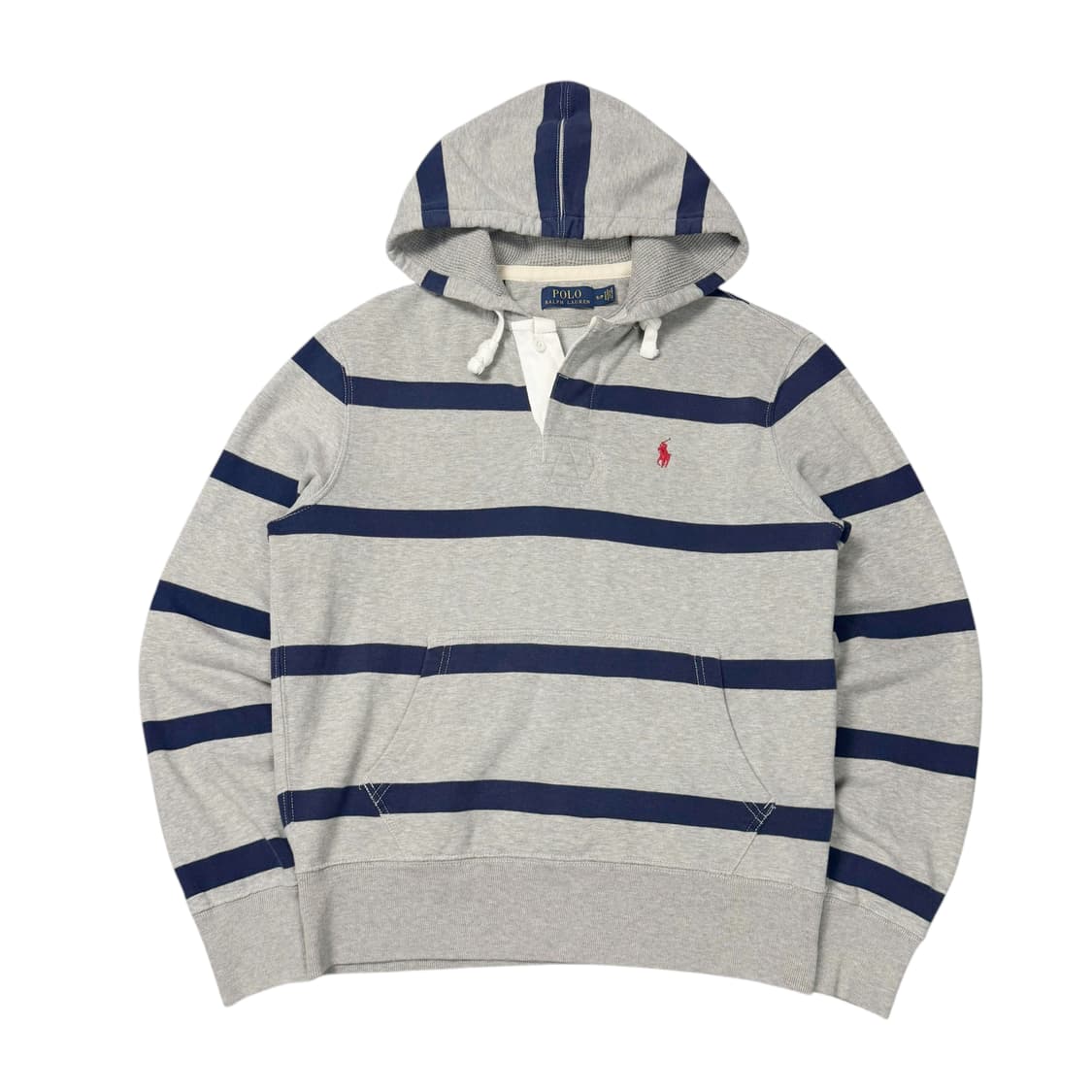(S) 폴로 랄프로렌 스트라이프 럭비 후디 그레이 상품이미지1
