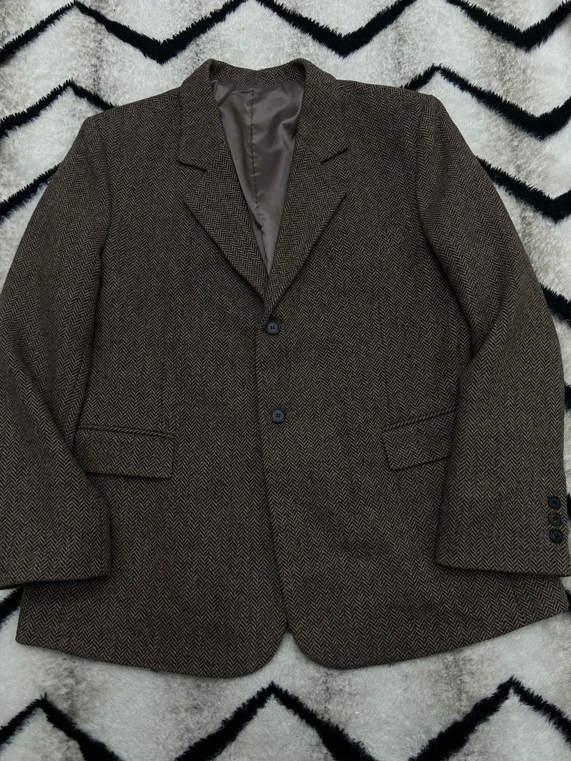 [M]수아레 오버핏 헤리티지 헤링본 블레이저 상품이미지3