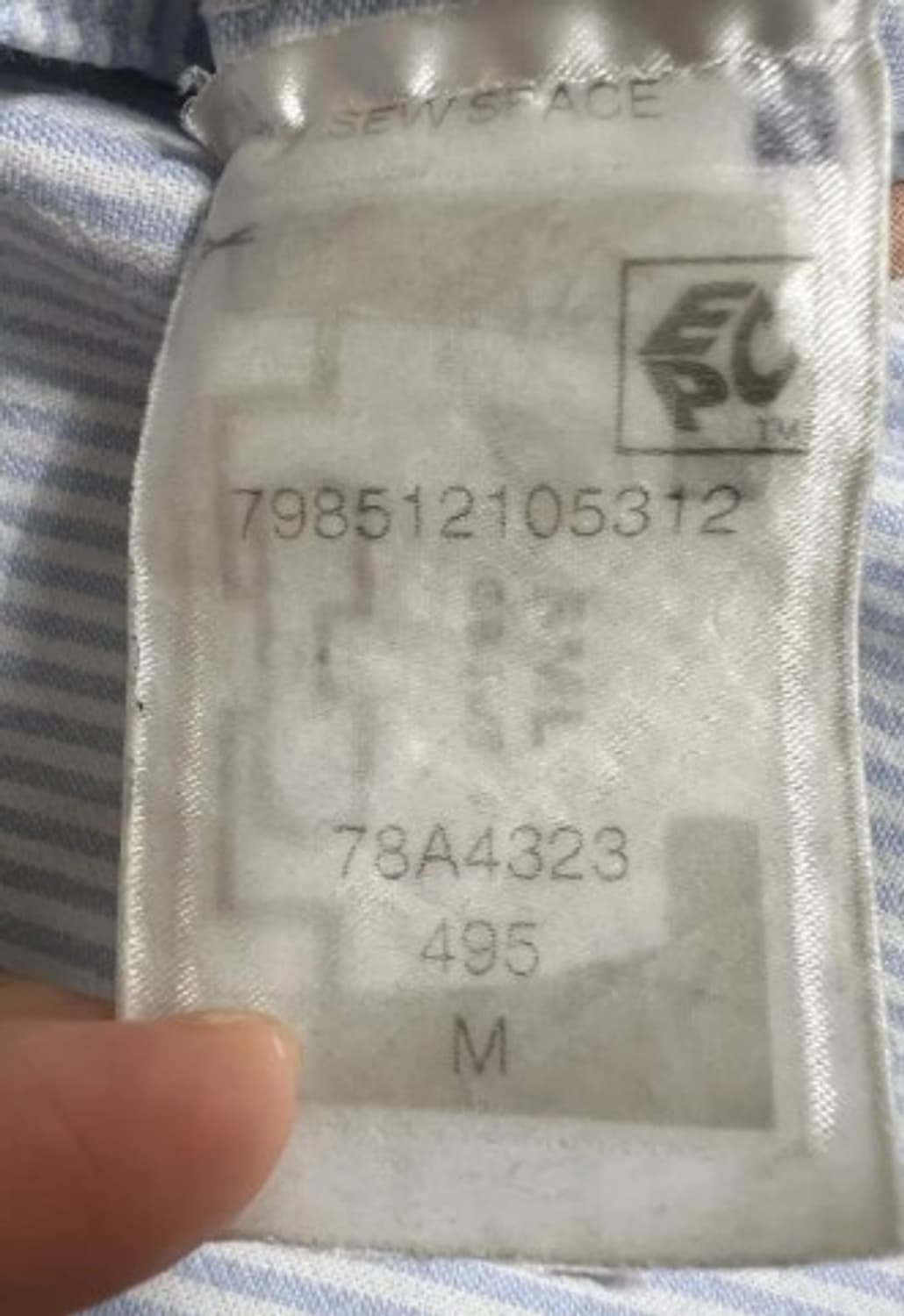 타미힐피거 남성 블루 스트라이프긴팔셔츠 M 상품이미지6