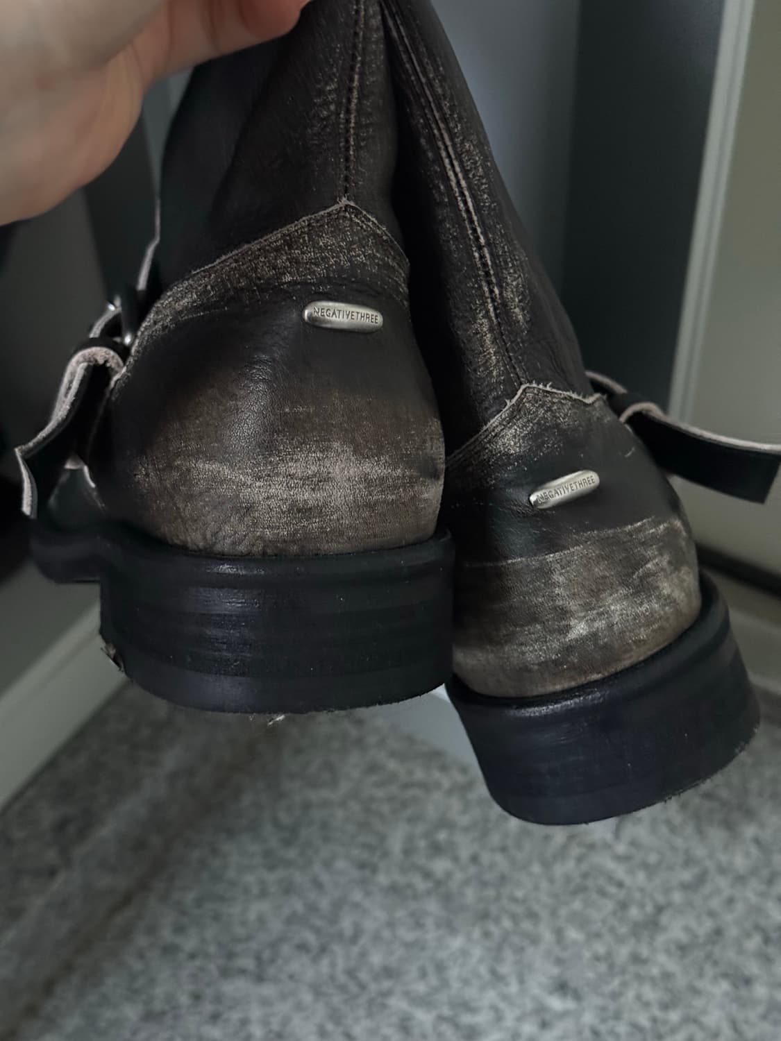 네거티브쓰리 Slouchy Long boots_Rub off black 상품이미지6