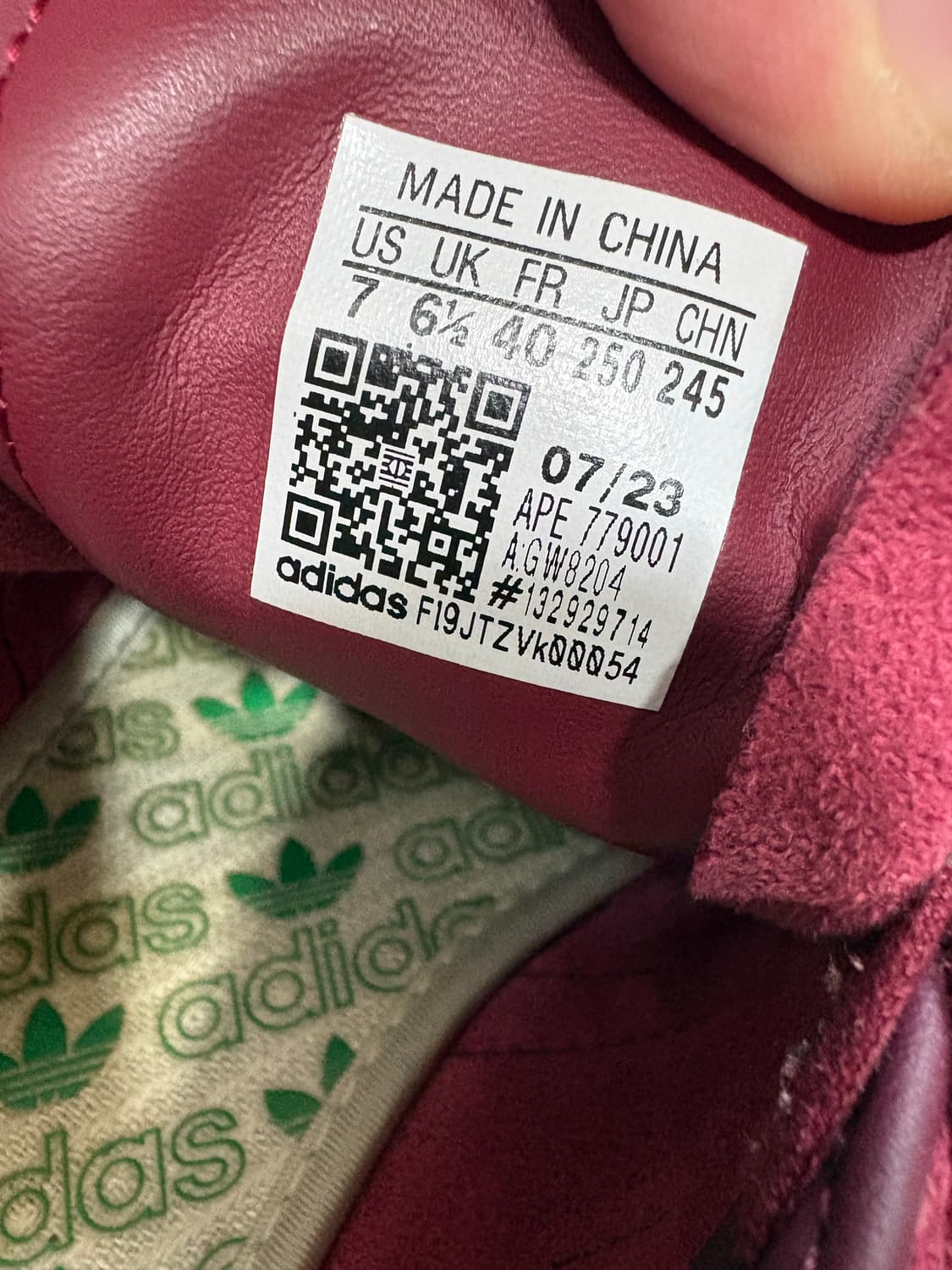 아디다스 토바코 버건디 250 상품이미지5