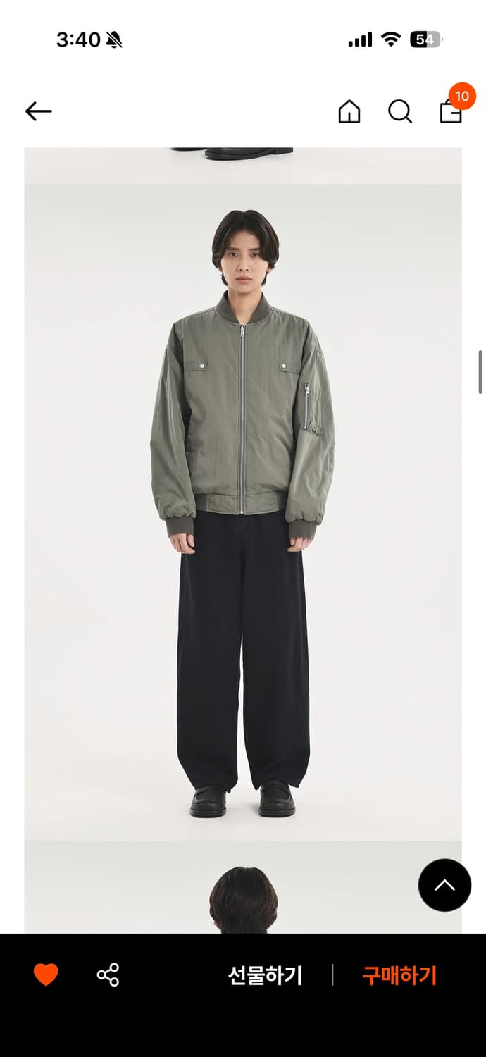 (구매) 브라운야드 리버시블 ma-1 올리브 3,4 상품이미지1