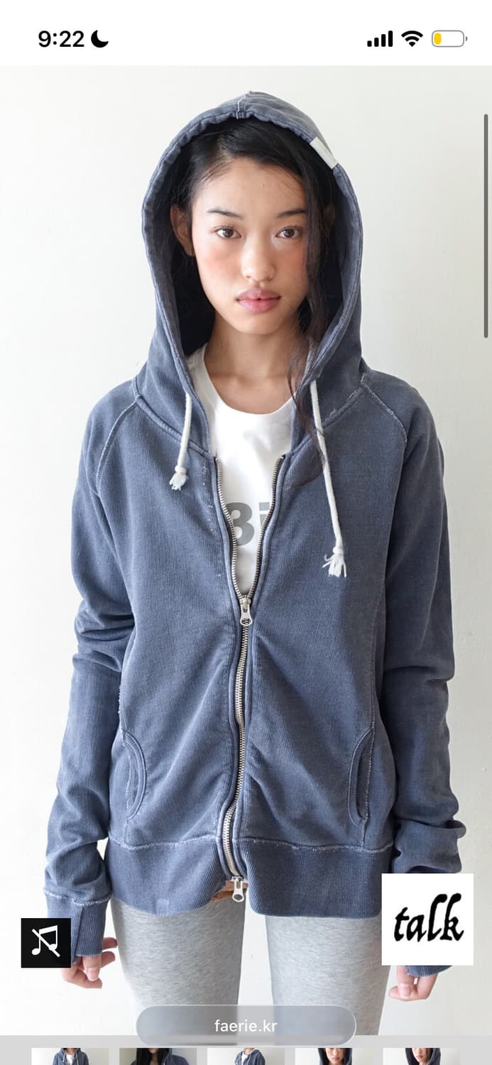 샵페어리 후드집업 washed lily hoodie (purple blu 상품이미지1