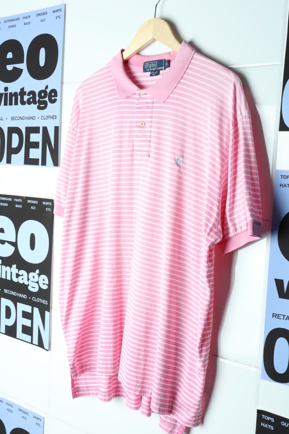 (XL-3XL) 폴로 랄프로렌 반팔 카라 티셔츠 USA 핑크-H30564 상품이미지1