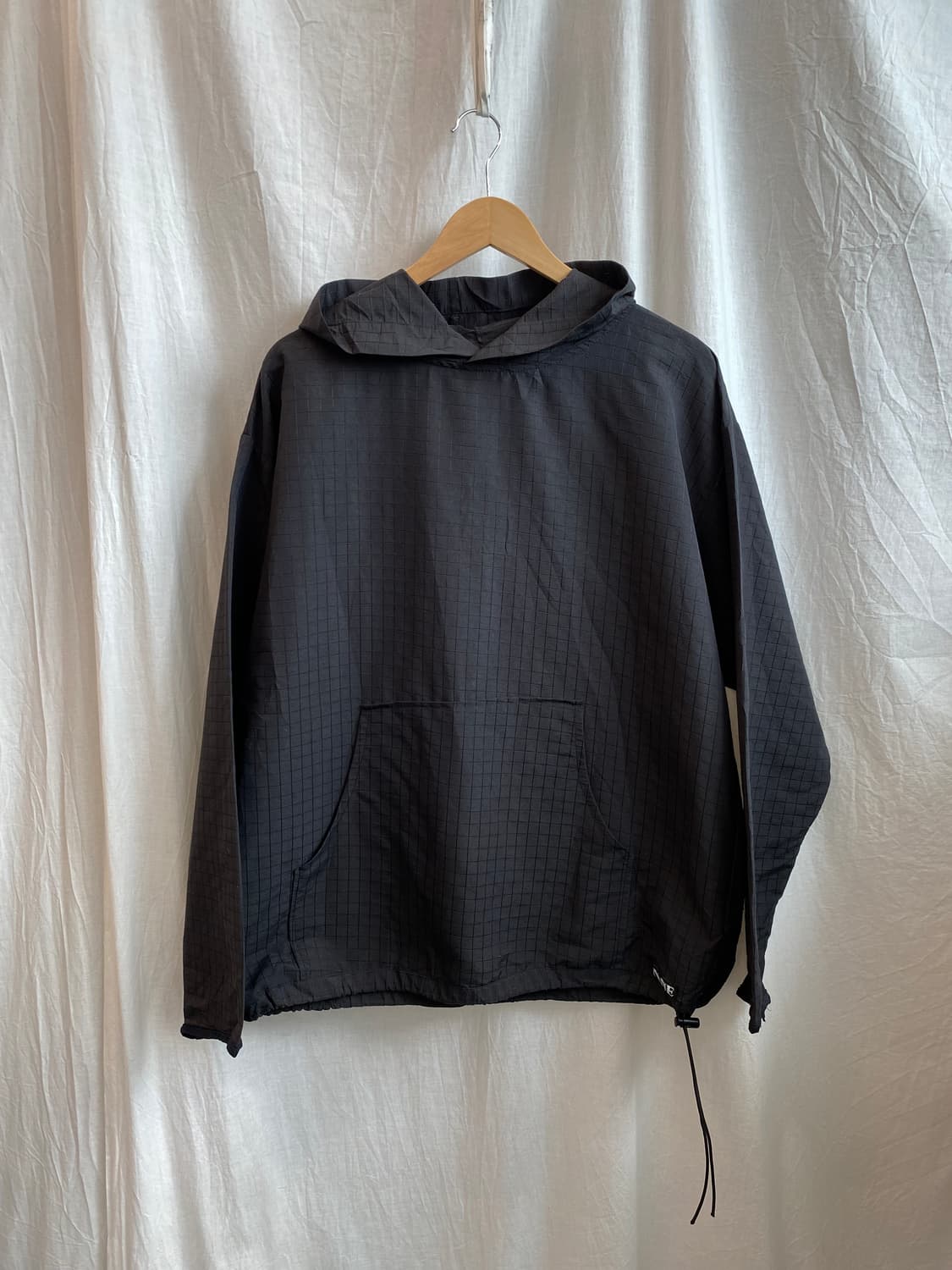 블랙 나일론 후드탑(MEN M/MADE IN USA) 상품이미지1