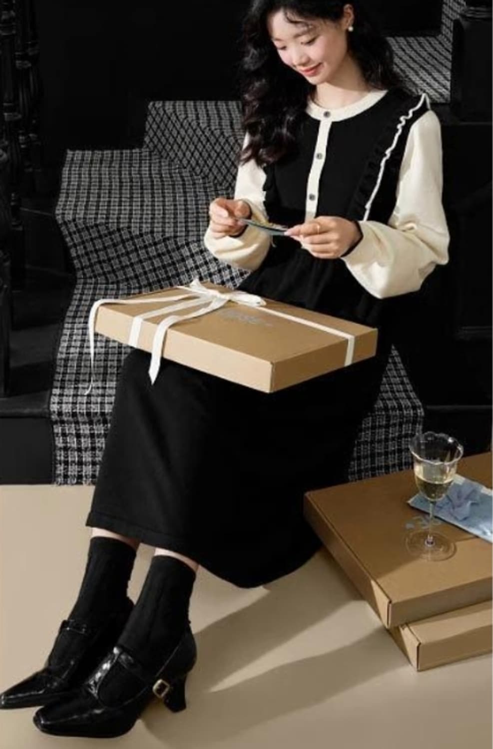 KUOSE 쿠오세 니트 롱원피스 상품이미지1