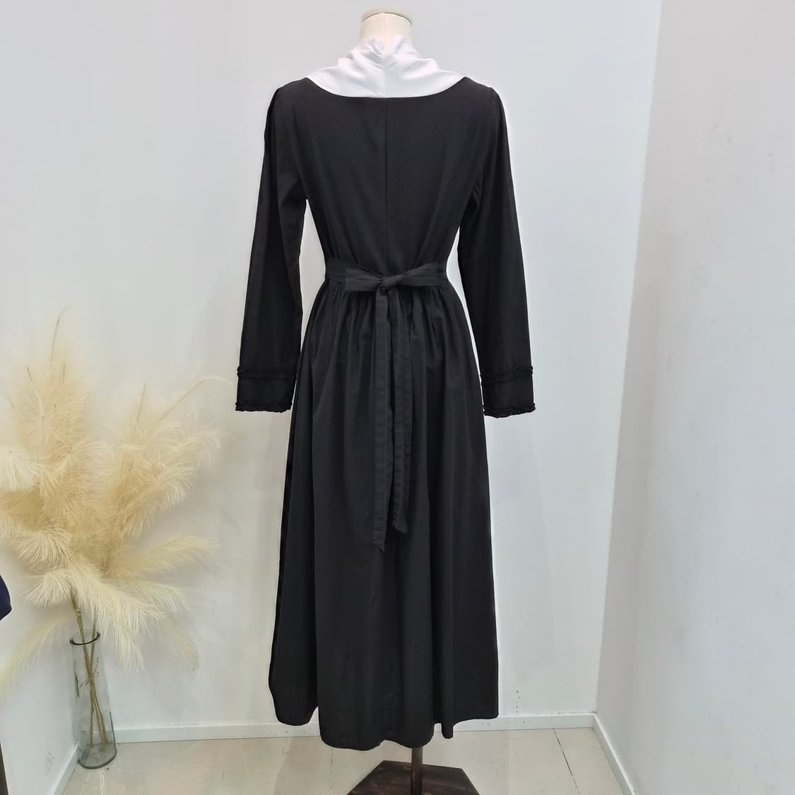 Faith Darkness 화이트카라 블랙 롱원피스 상품이미지9