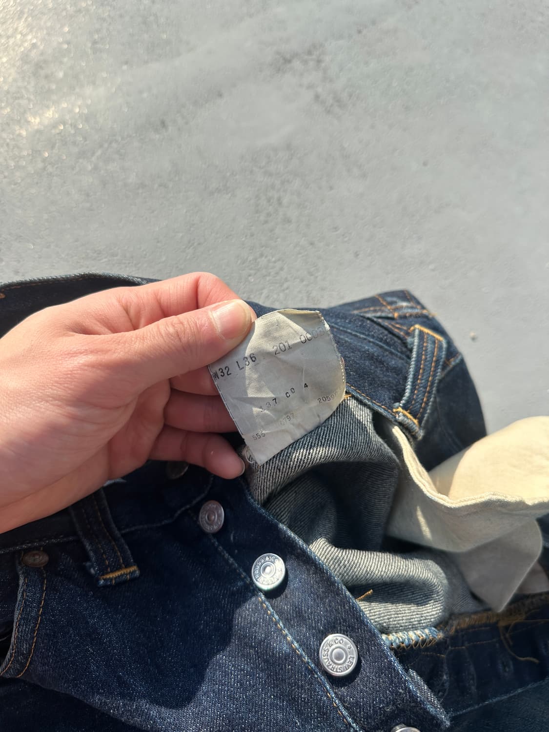 90s 리바이스 LVC 201xx 발렌시아 공장 Big E 셀비지 데님 상품이미지5