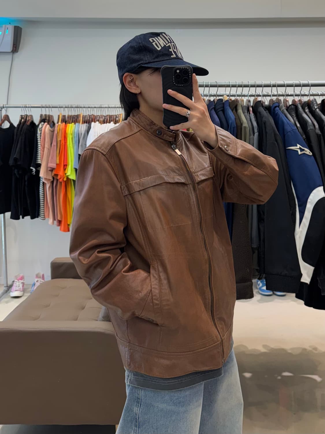 노티카 카프스킨 레더 자켓 상품이미지7