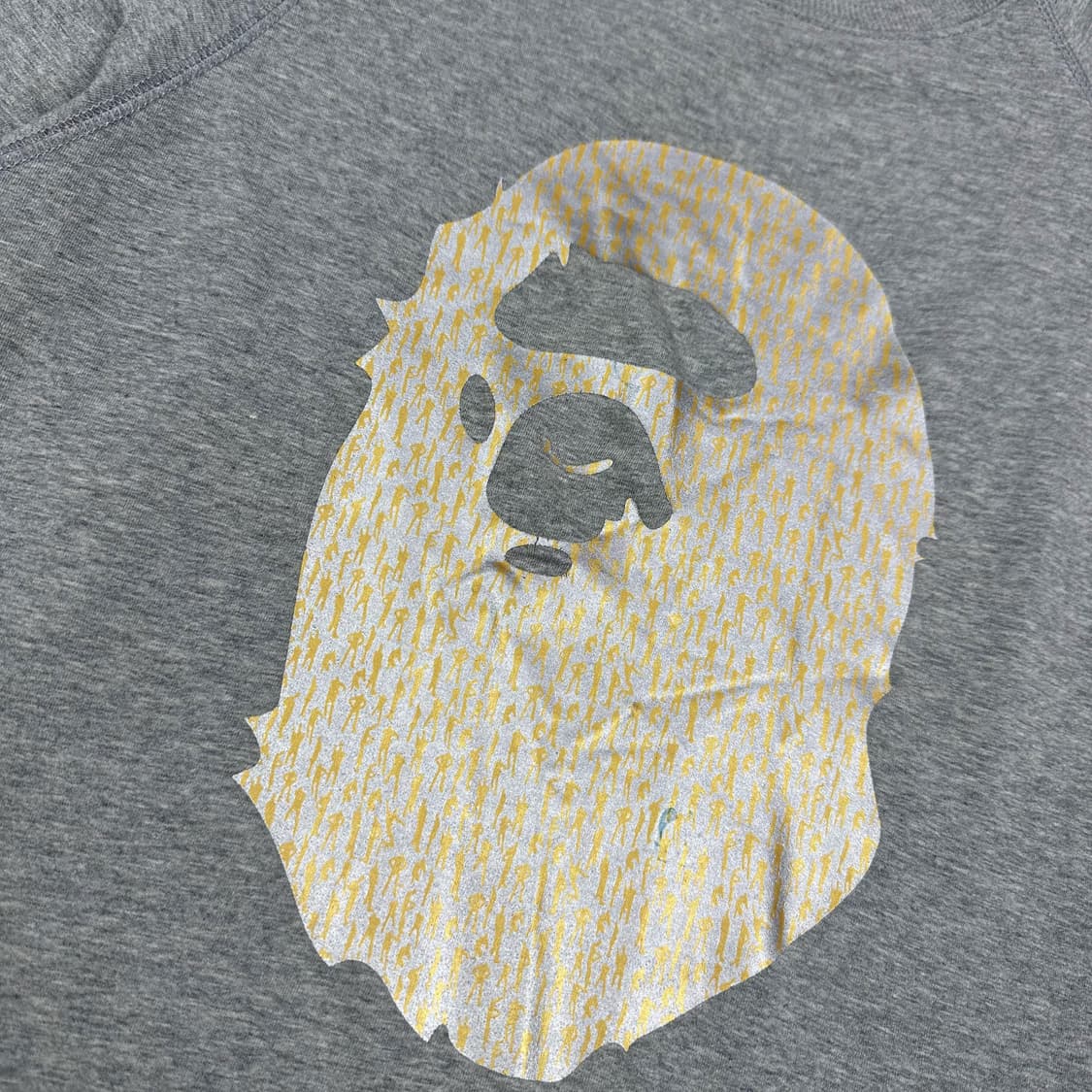 (사용감존재) BAPE 베이프 재팬 빅사루 프린팅 롱슬리브 XL 상품이미지3