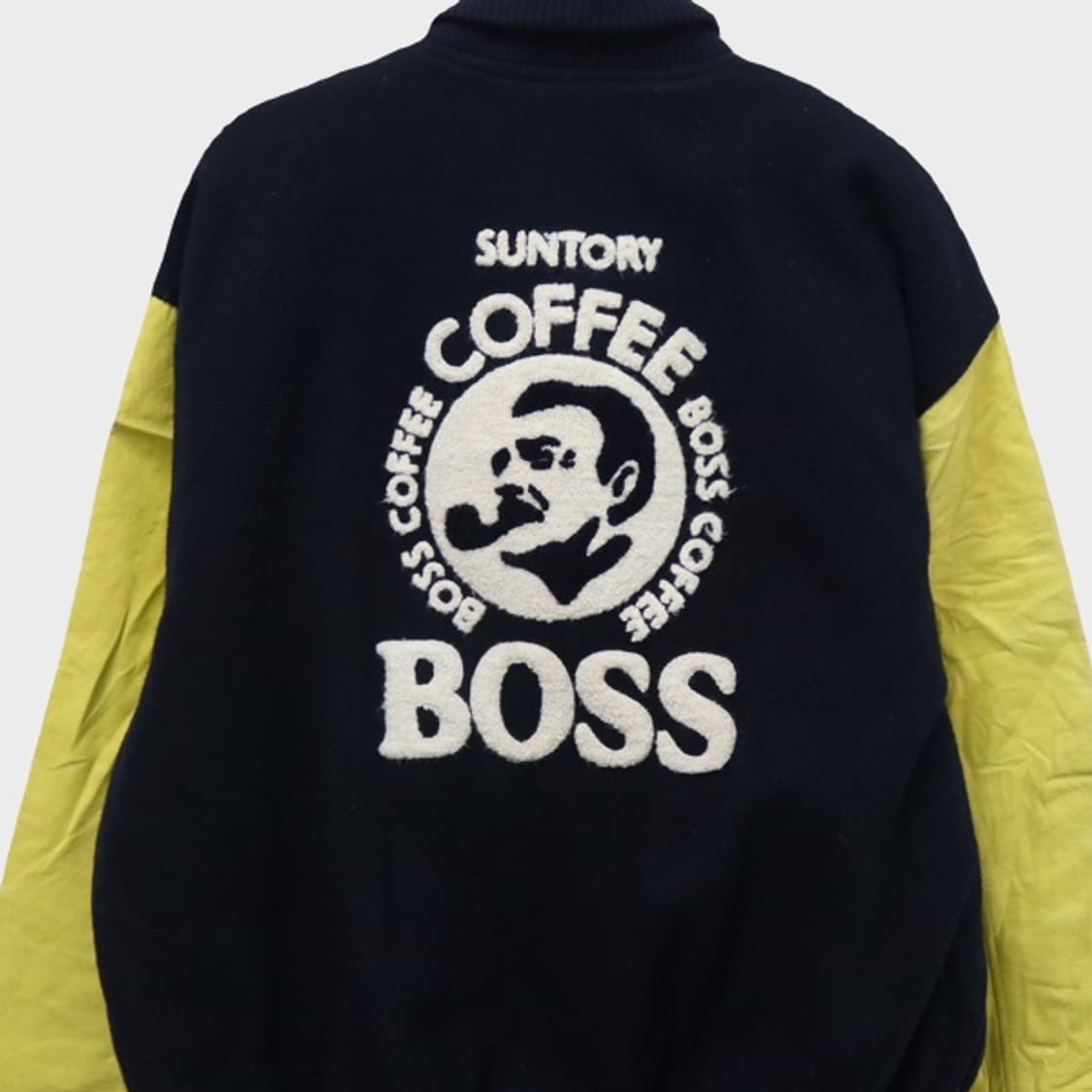 RARE SUNTORY 레더 울 야구 점퍼 61930 상품이미지7