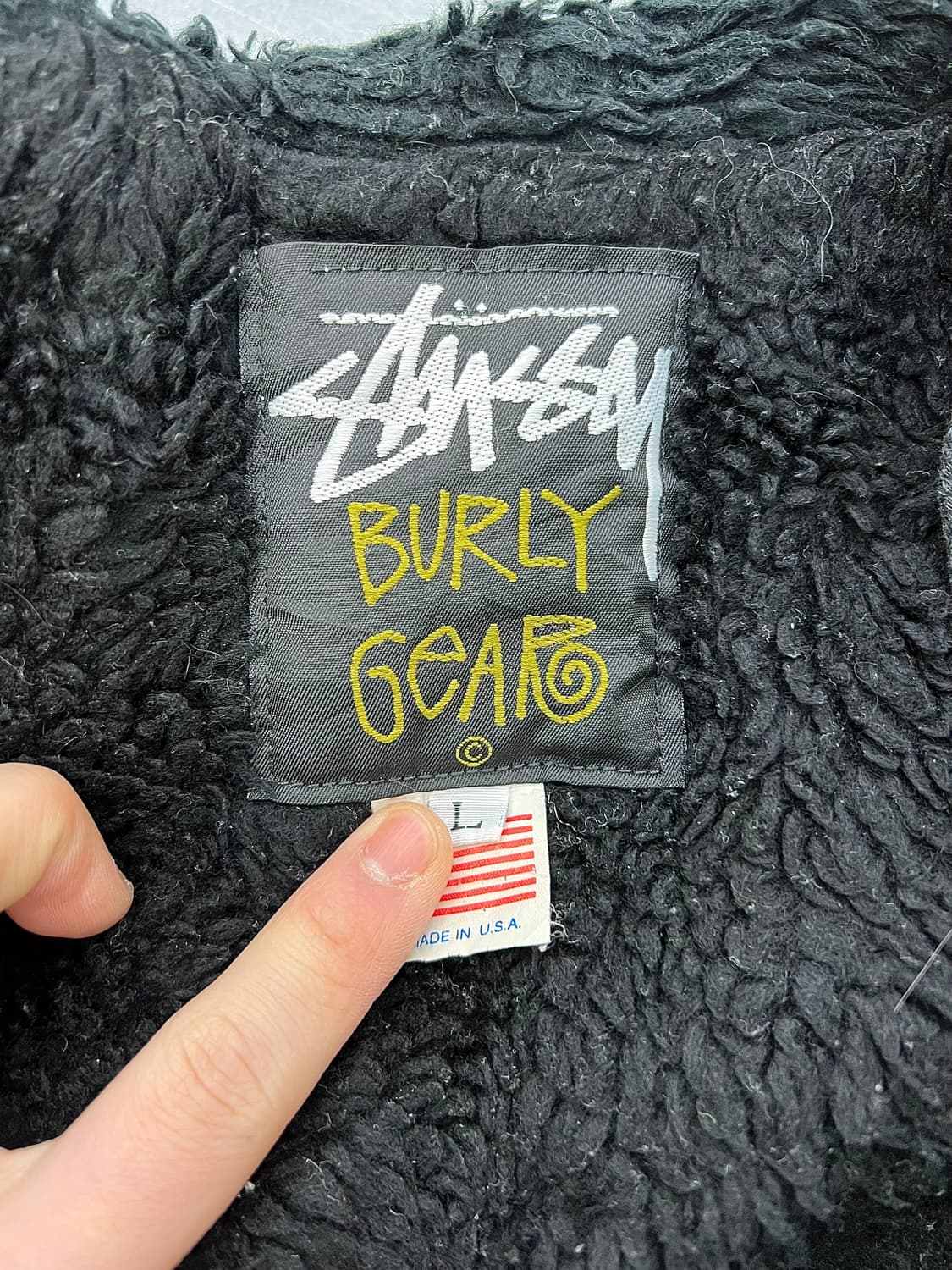 80s 스투시 캔버스 인설레이트 백로고 돕 쉐르파 코치 자켓 상품이미지7