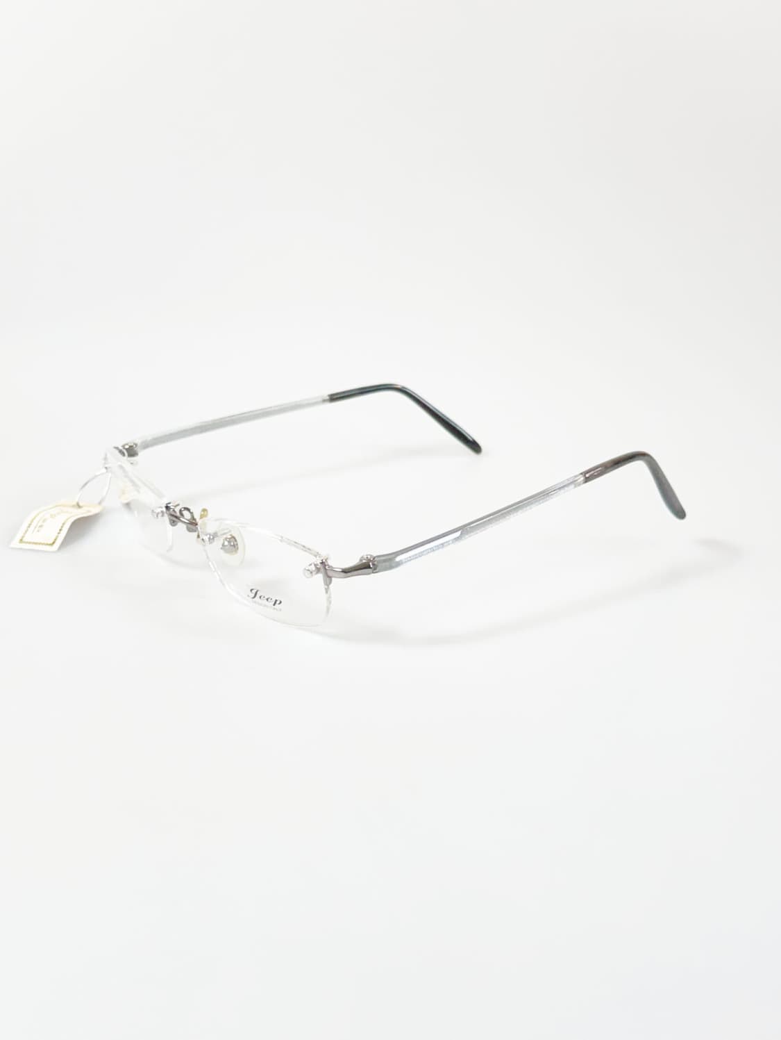 JEEP 실버 무테 스퀘어 메탈 프레임 빈티지 안경 상품이미지3