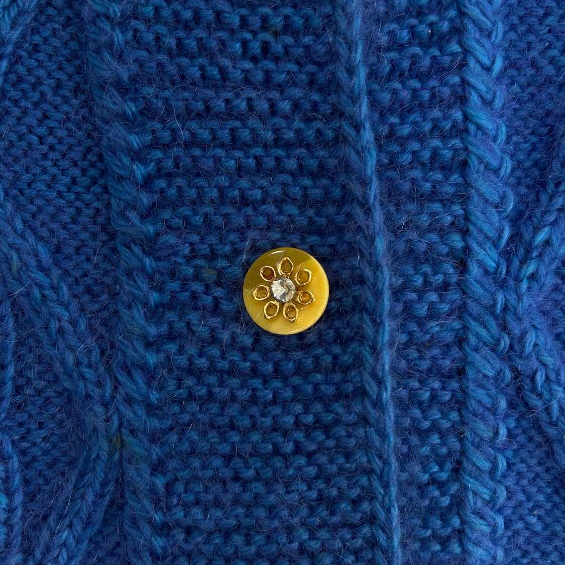 빈티지 딥블루 케이블 니트 가디건 상품이미지5
