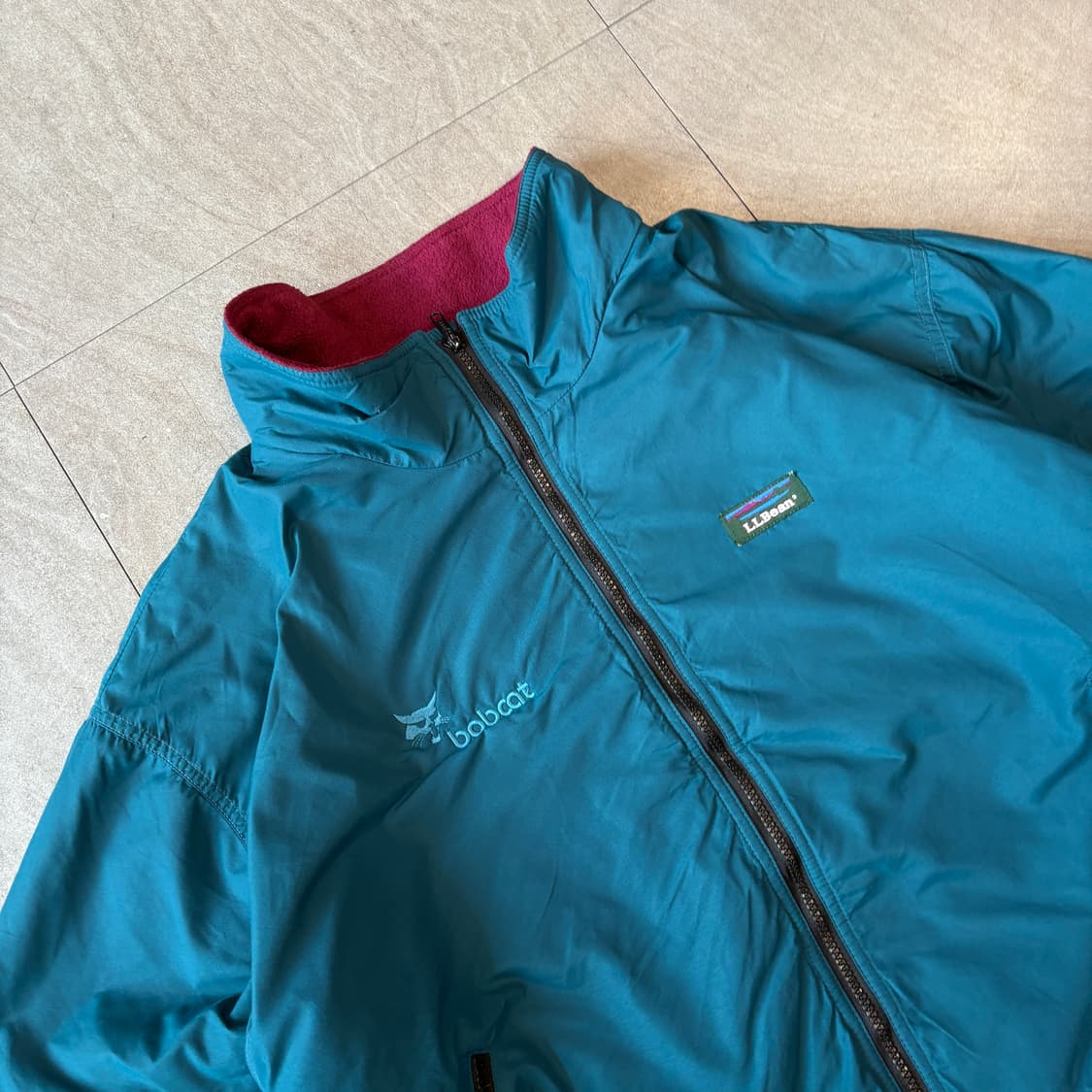 90s L.L.bean 90년대 미국 생산 엘엘빈 청록 컬러 웜업 자켓  상품이미지2