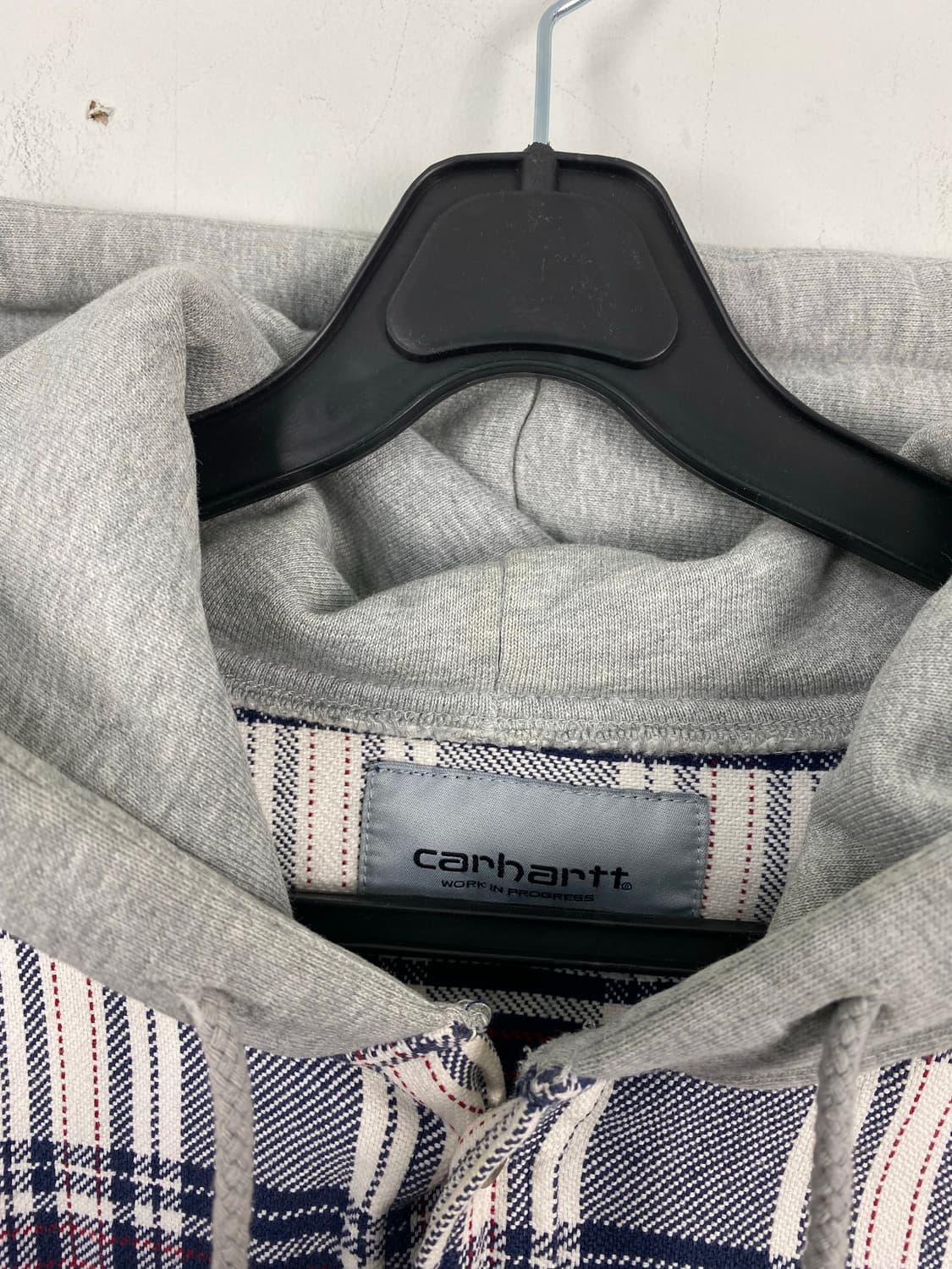 칼하트 WIP 오티스 체크 후드 셔츠 L 상품이미지6