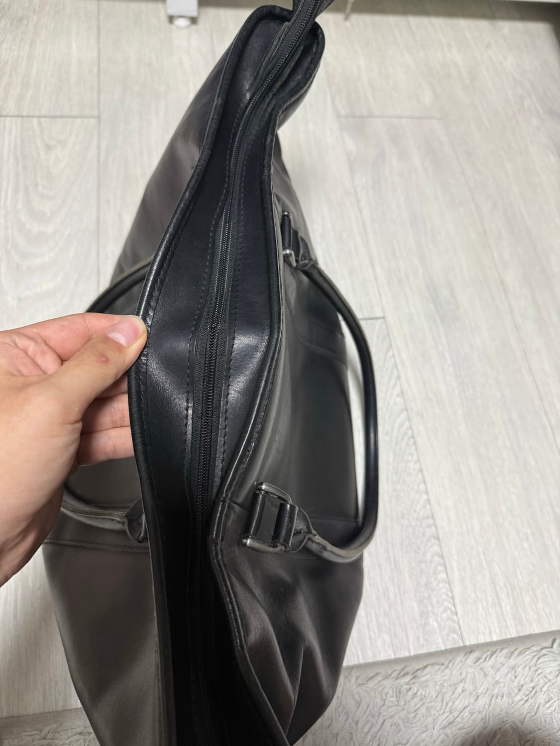 (OS)LLBEAN 엘엘빈 레더 라지 토트백 블랙 상품이미지6