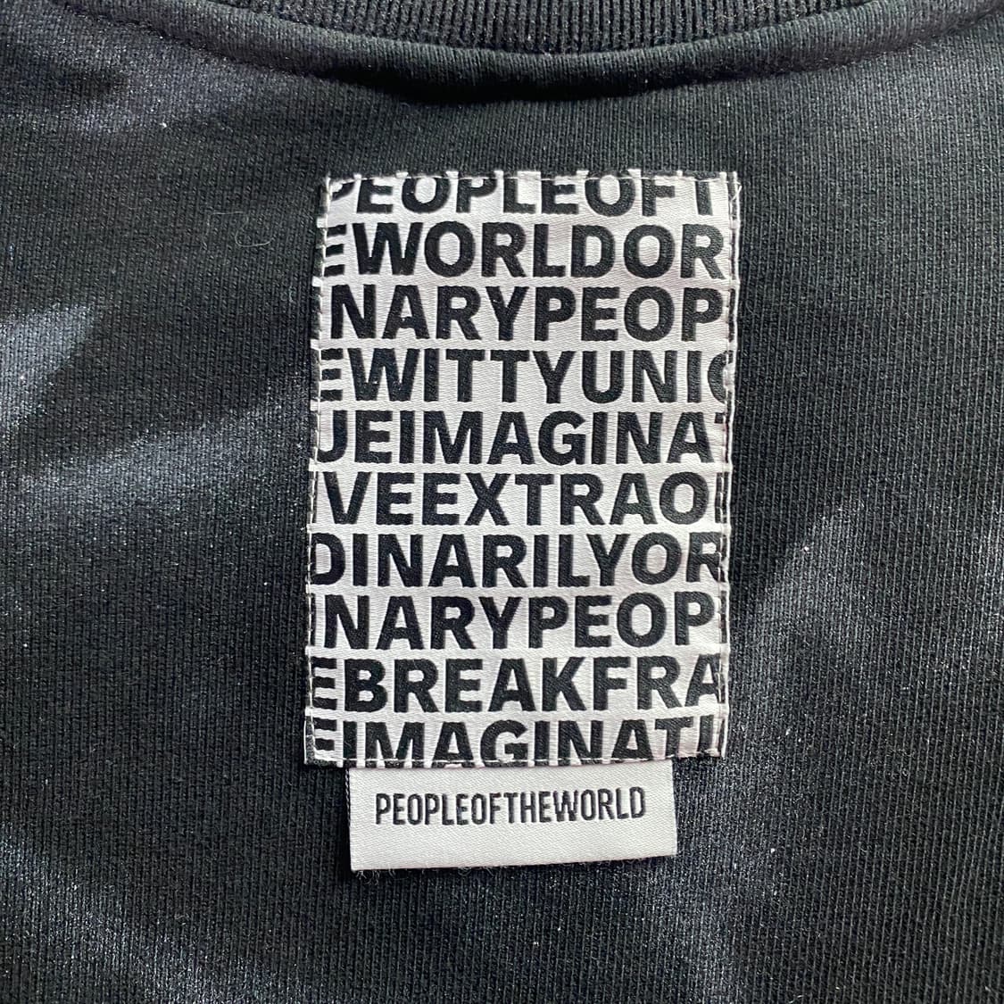 퍼플오브더월드 데미지 오버 블랙 스웨트 셔츠 맨투맨 B3892 상품이미지5