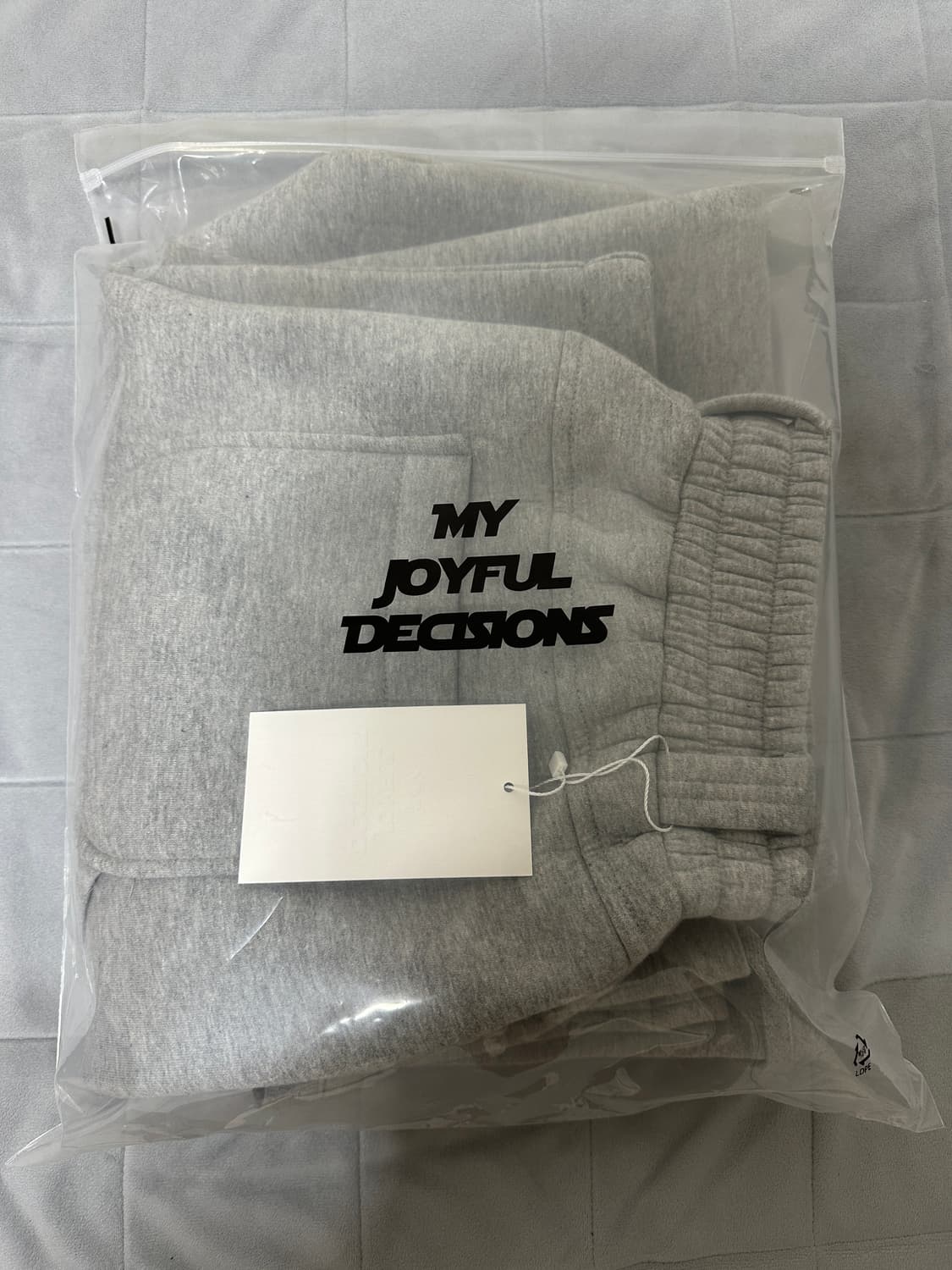 MJD 3D 니 스웻 팬츠 멜란지 그레이 상품이미지2