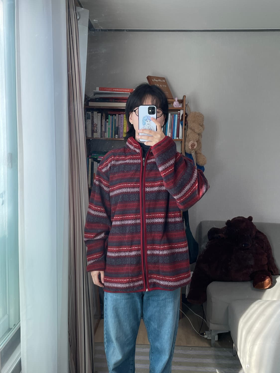 Converse 노르딕 패턴 후리스 오버사이즈 상품이미지1