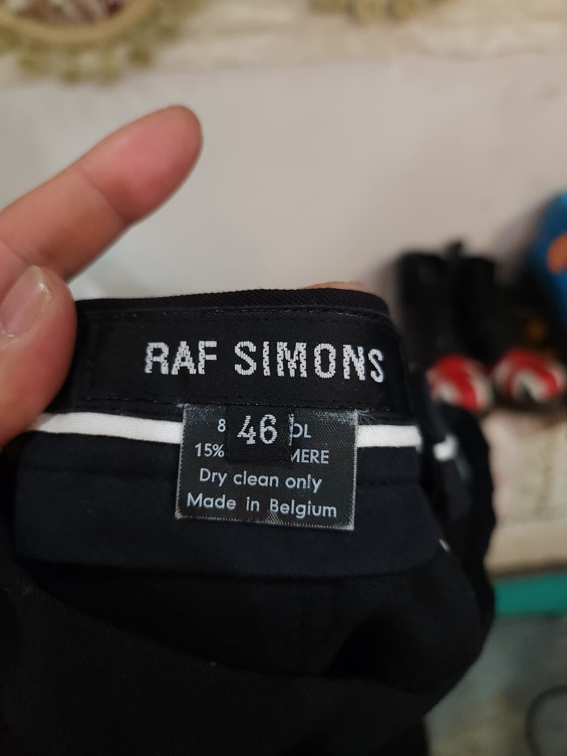 라프시몬스 울 캐시미어 블랙 슬랙스 팬츠

 상품이미지7