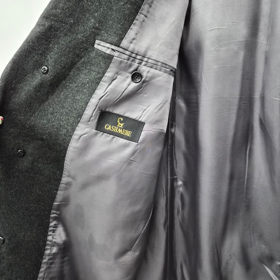  캐시미어 100% 기본 블랙 코트 남녀공용 M 상품이미지4