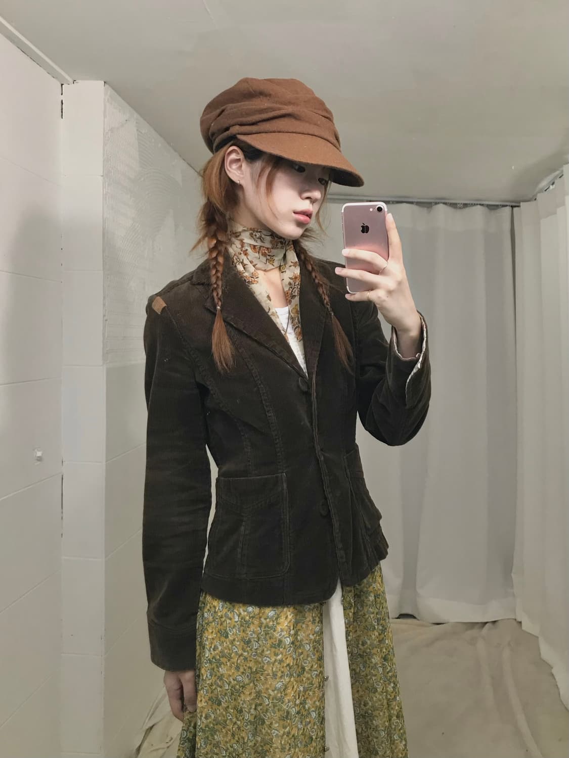 써스데이 아일랜드 브라운 코듀로이 블레이저 자켓 상품이미지1