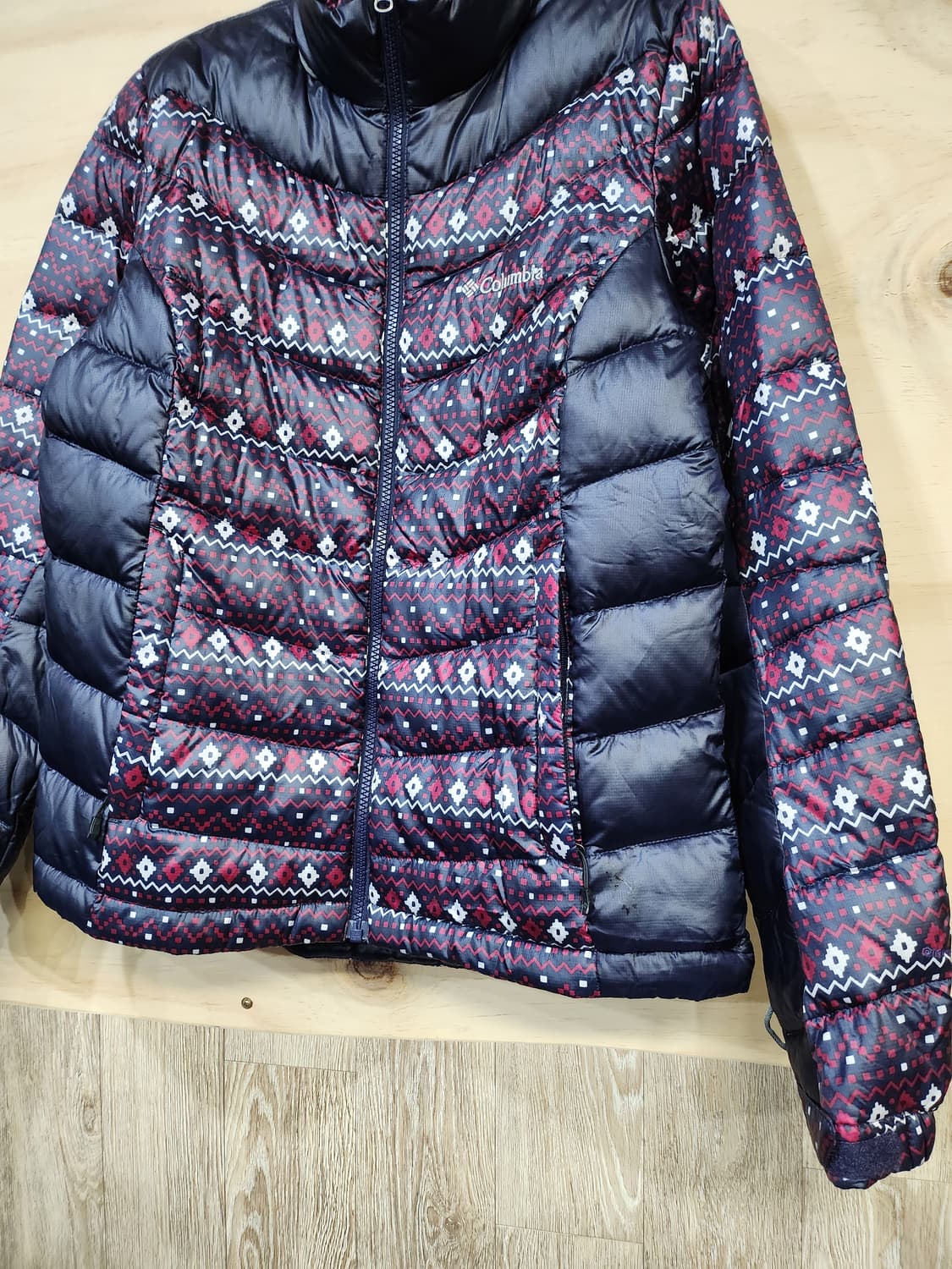 674) 콜롬비아 패턴 구스 패딩 상품이미지3