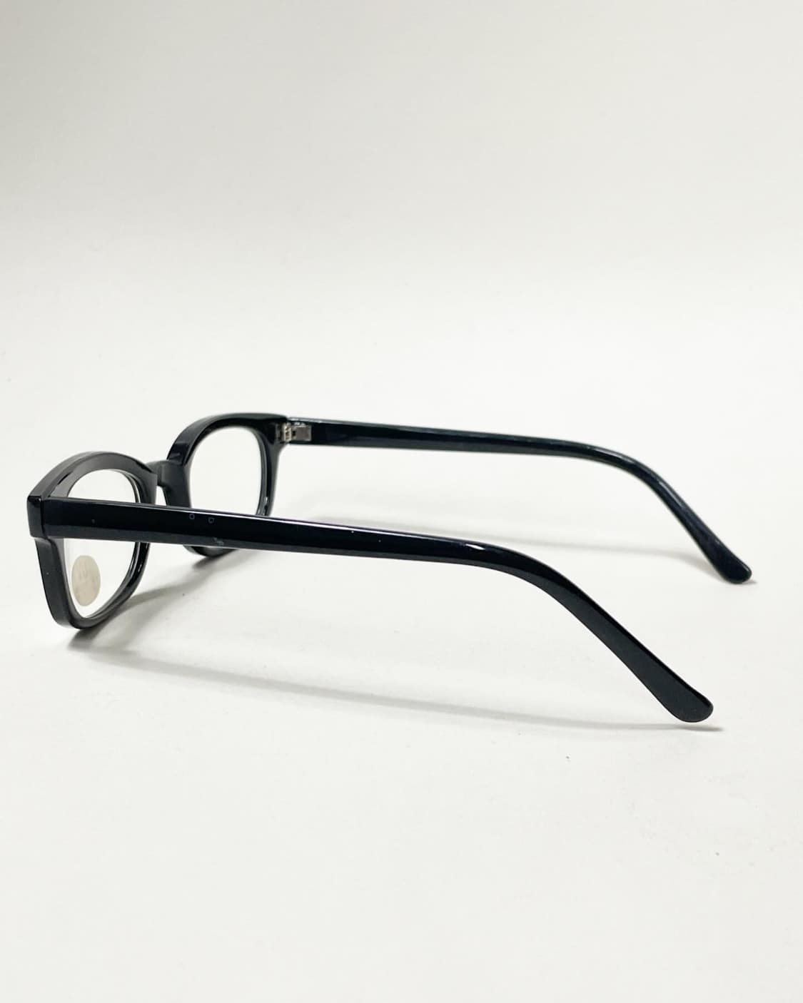90s 블랙 뿔테 스퀘어 빈티지 안경 상품이미지4