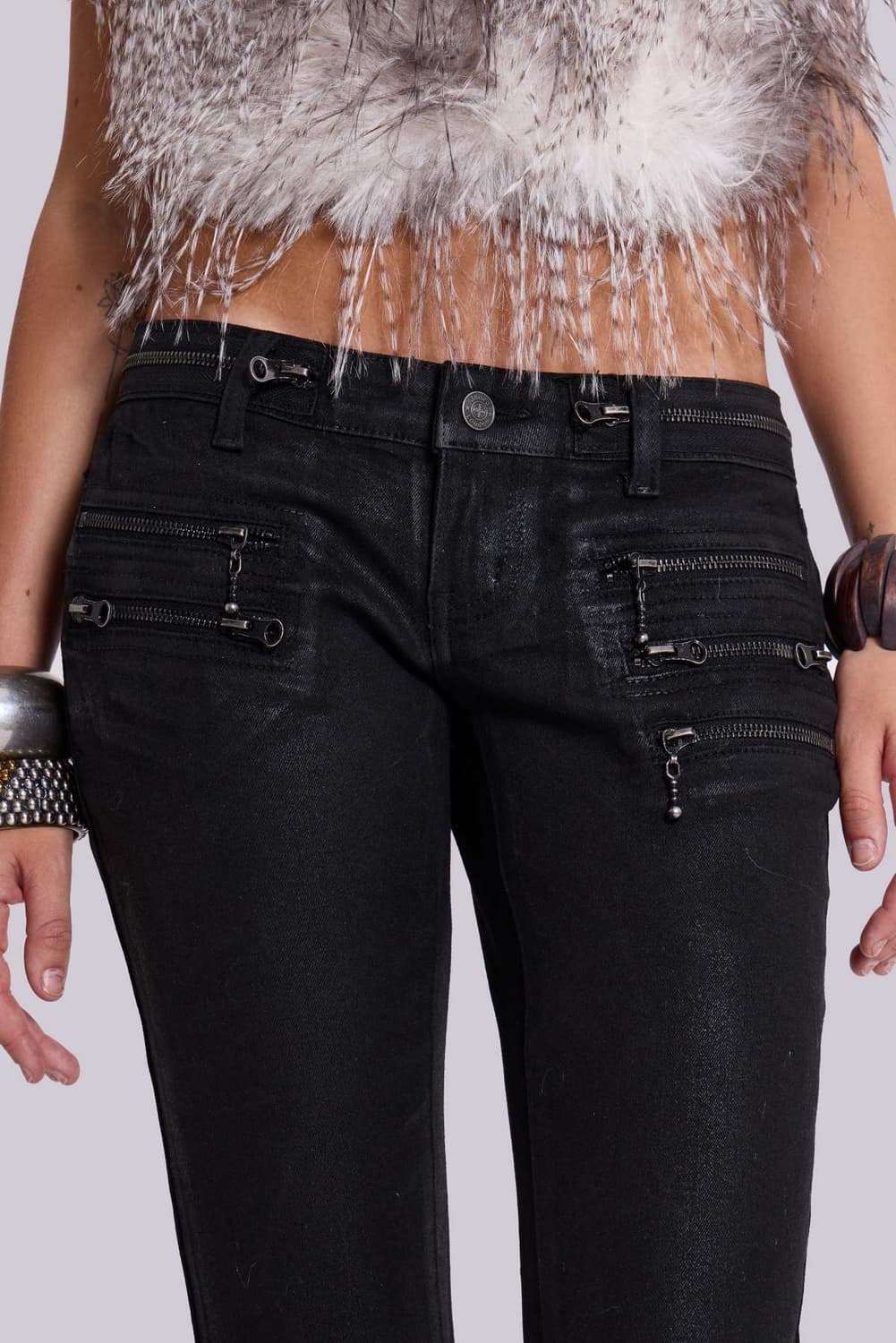 Jaded London 아더 코팅진 로우라이즈 스키니진 상품이미지3