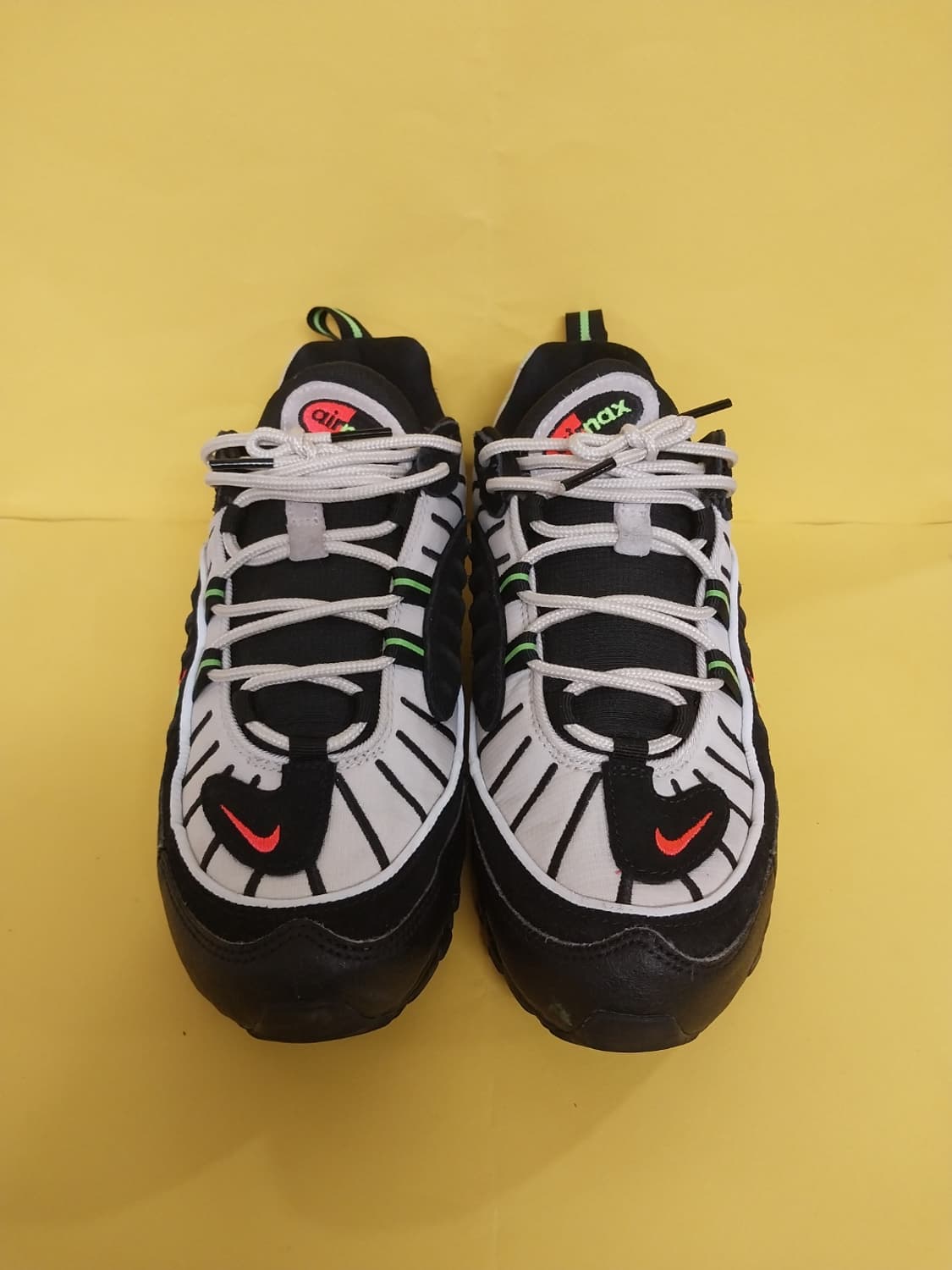 남성 나이키 에어맥스 98 블랙화이트 백호 운동화 (260) 상품이미지2