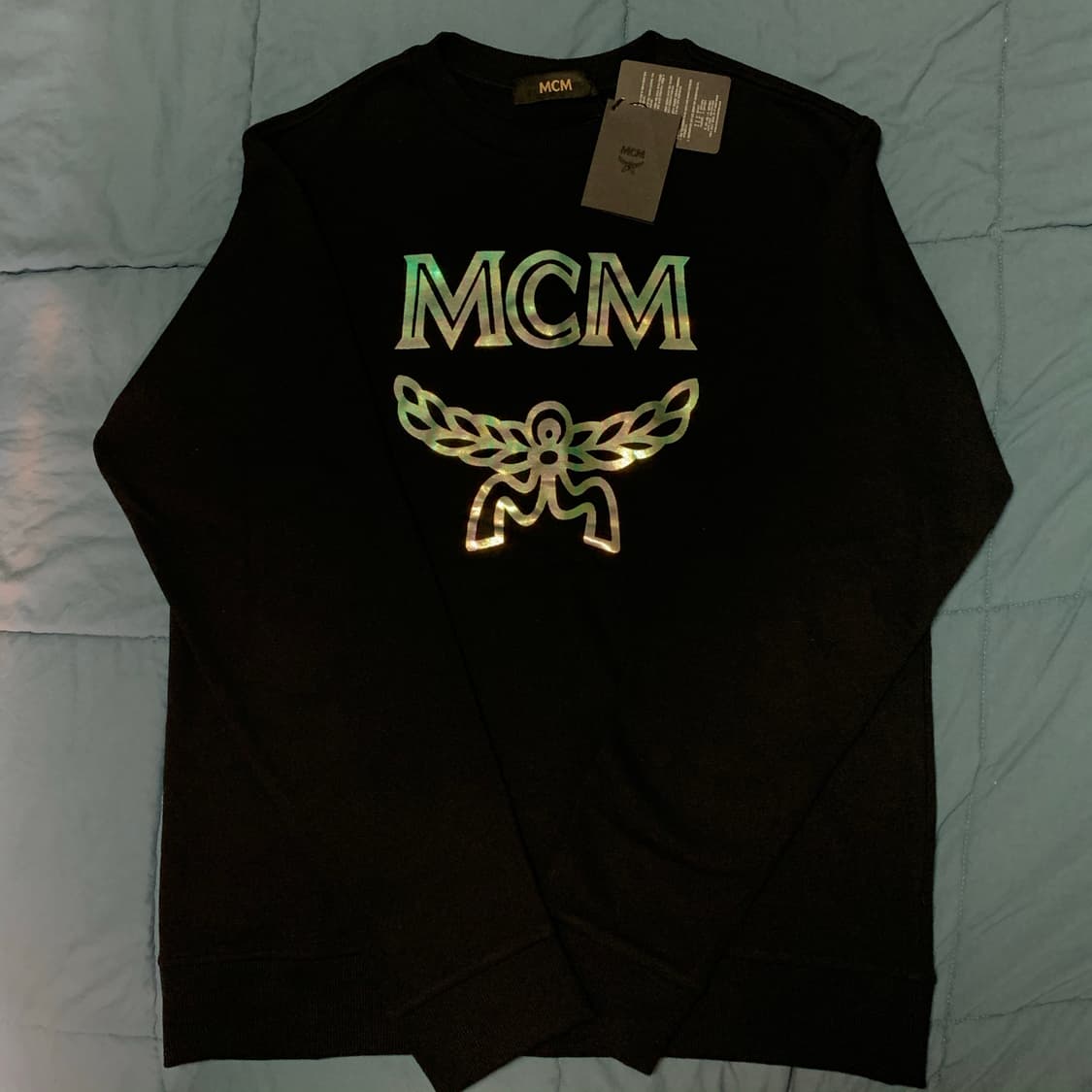 (M) MCM 홀로그램 로고 맨투맨 상품이미지1