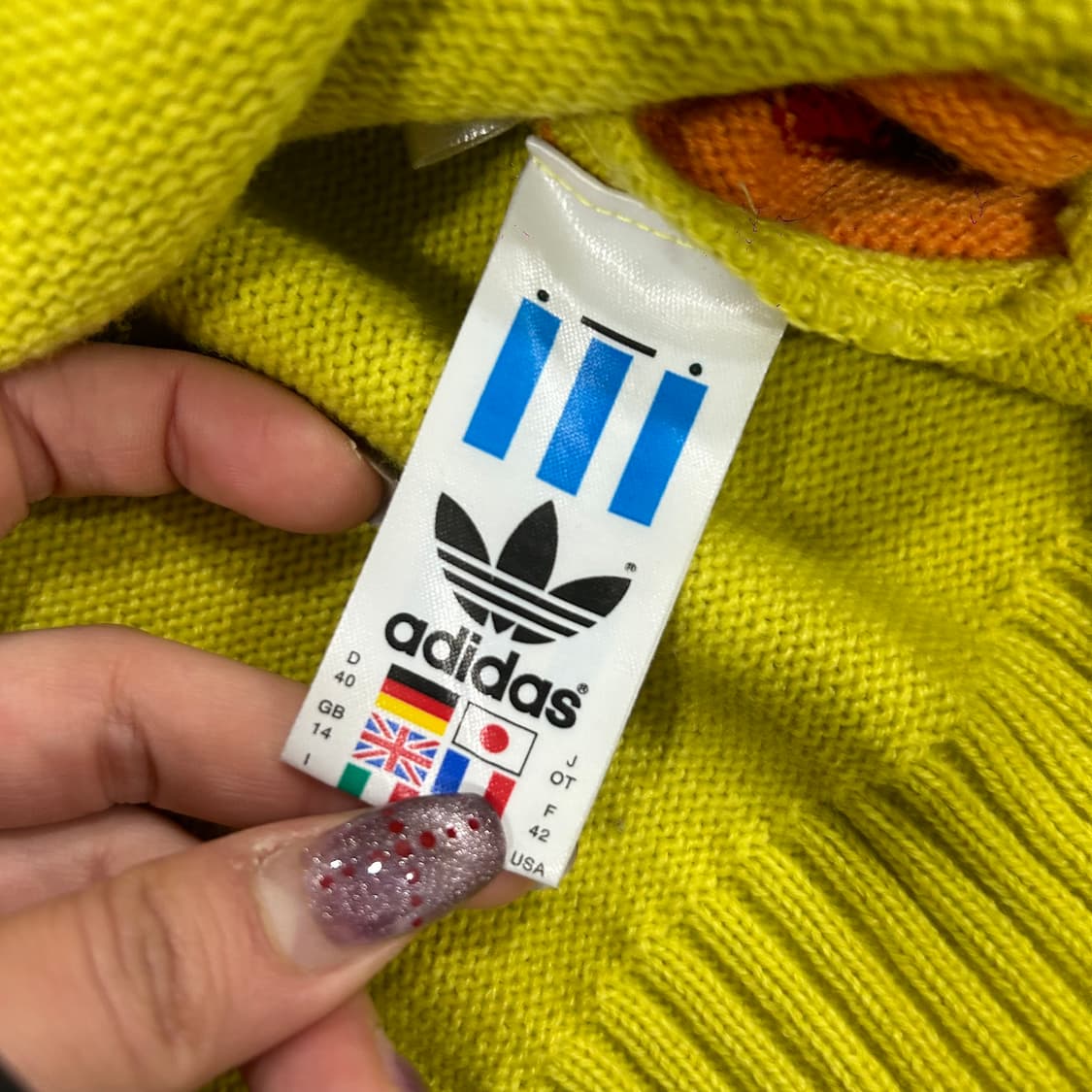 Adidas 아디다스 90‘s 니트 파이아버드 옐로우 져지 상품이미지7