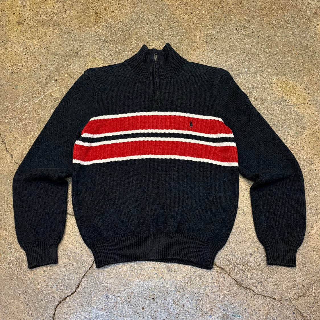 새상품급 90s 미국 빈티지 폴로랄프로렌 터틀넥 반집업 니트 상품이미지1