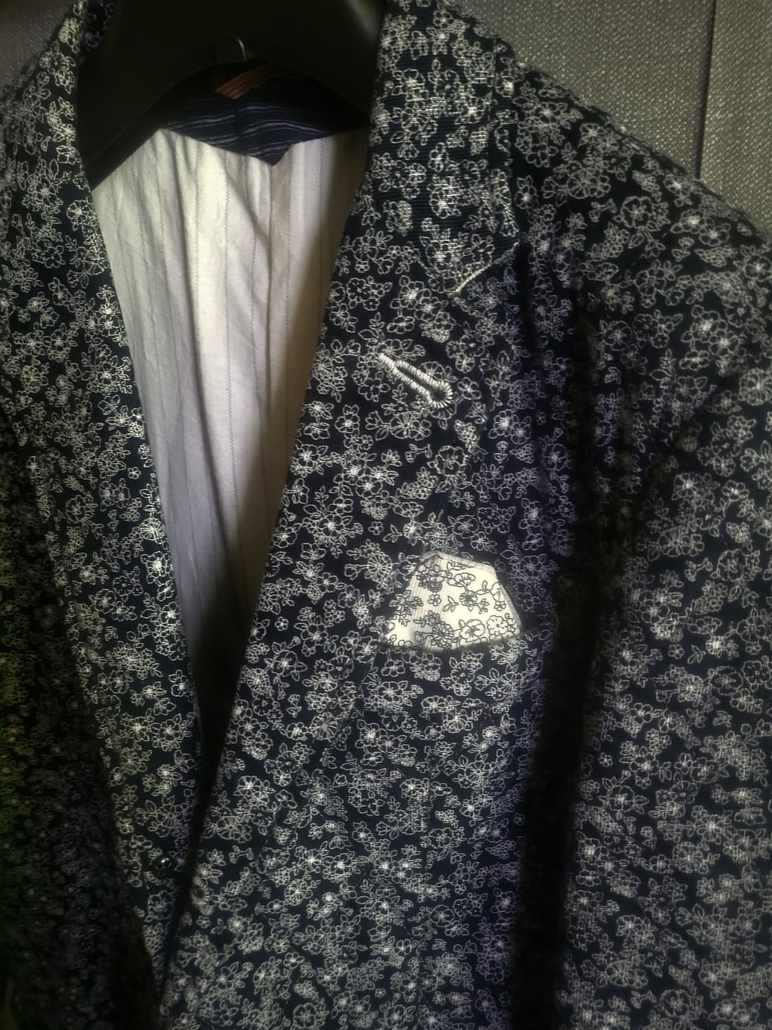 [택달린 새상품] 티아이포맨 네이비 플라워자켓 상품이미지6