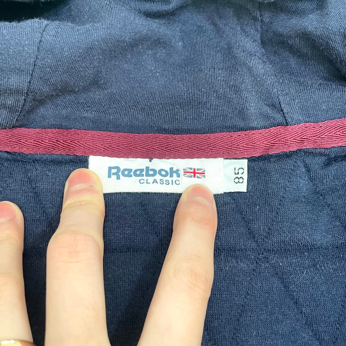 리복 클래식 R로고 네이비 후드집업 여성85 상품이미지5