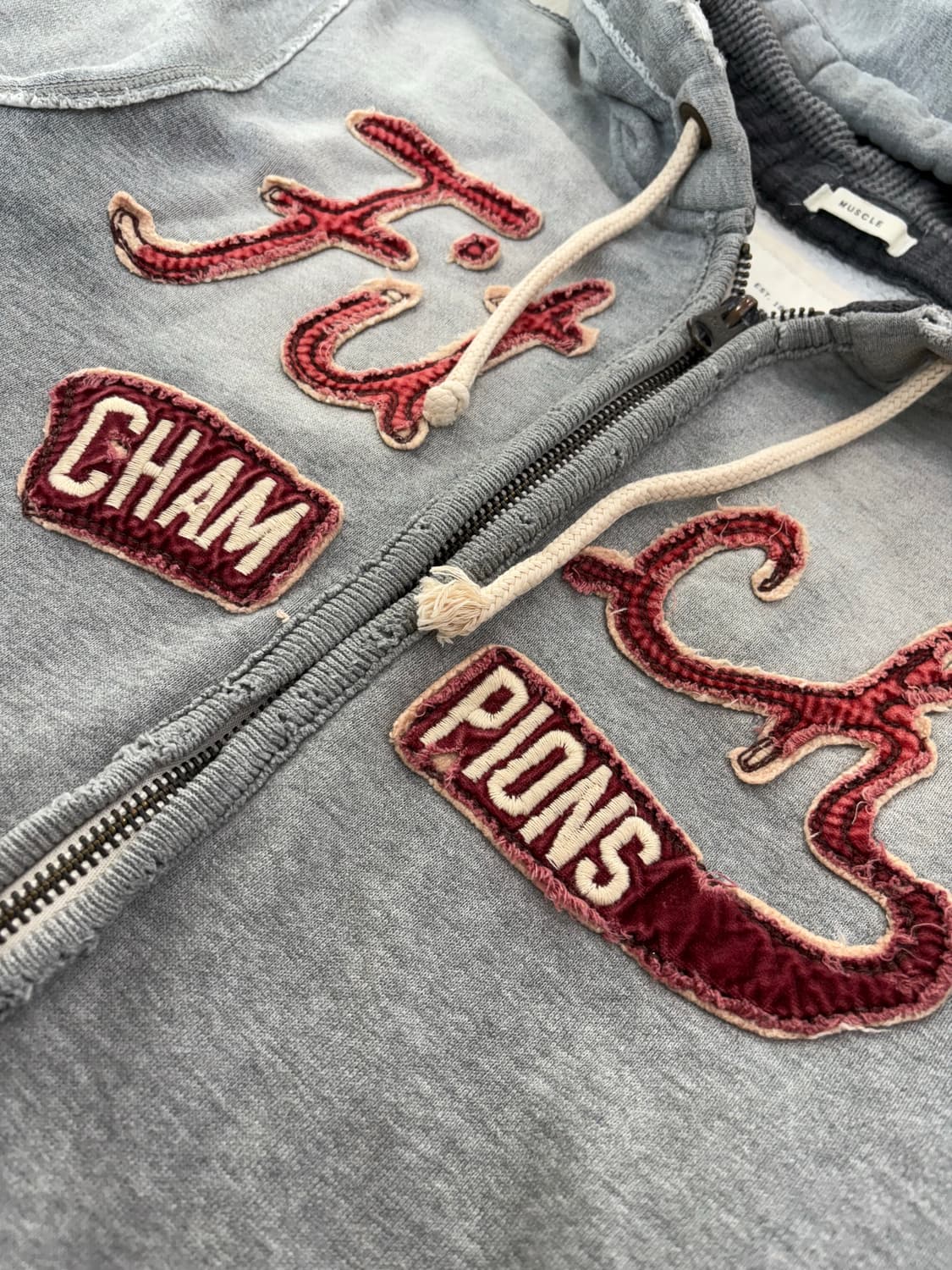 아베크롬비 후드집업 그레이 버건디 상품이미지3