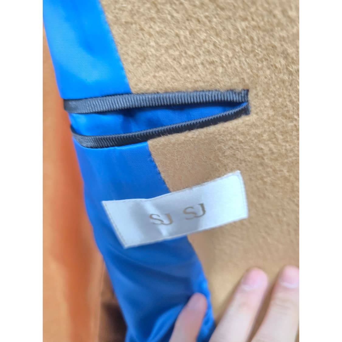 택포_ 한섬 SJSJ 앙고라혼방 캐멜 코트 S 상품이미지2