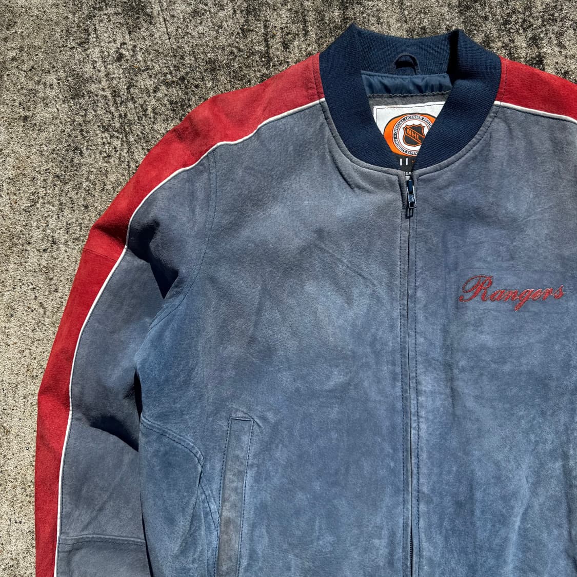 [L] G-III x Carl Banks NHL 뉴욕레인저스 스웨이드자켓 상품이미지2