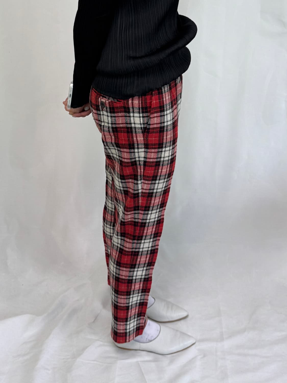 폴스미스 울 린넨 체크 바지 상품이미지3