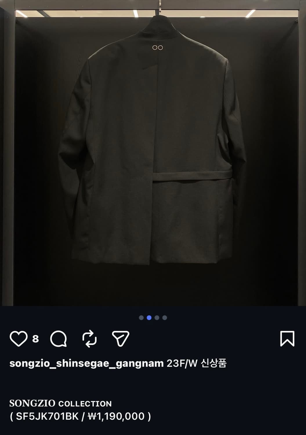 송지오 시그니처 어시메트릭 블레이저 상품이미지2