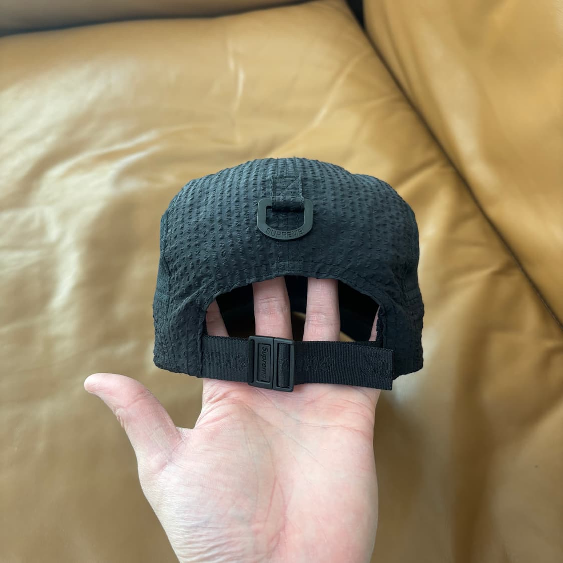 슈프림 캠프캡 모자 박스로고 21ss 시어서커 메쉬 블랙 상품이미지7