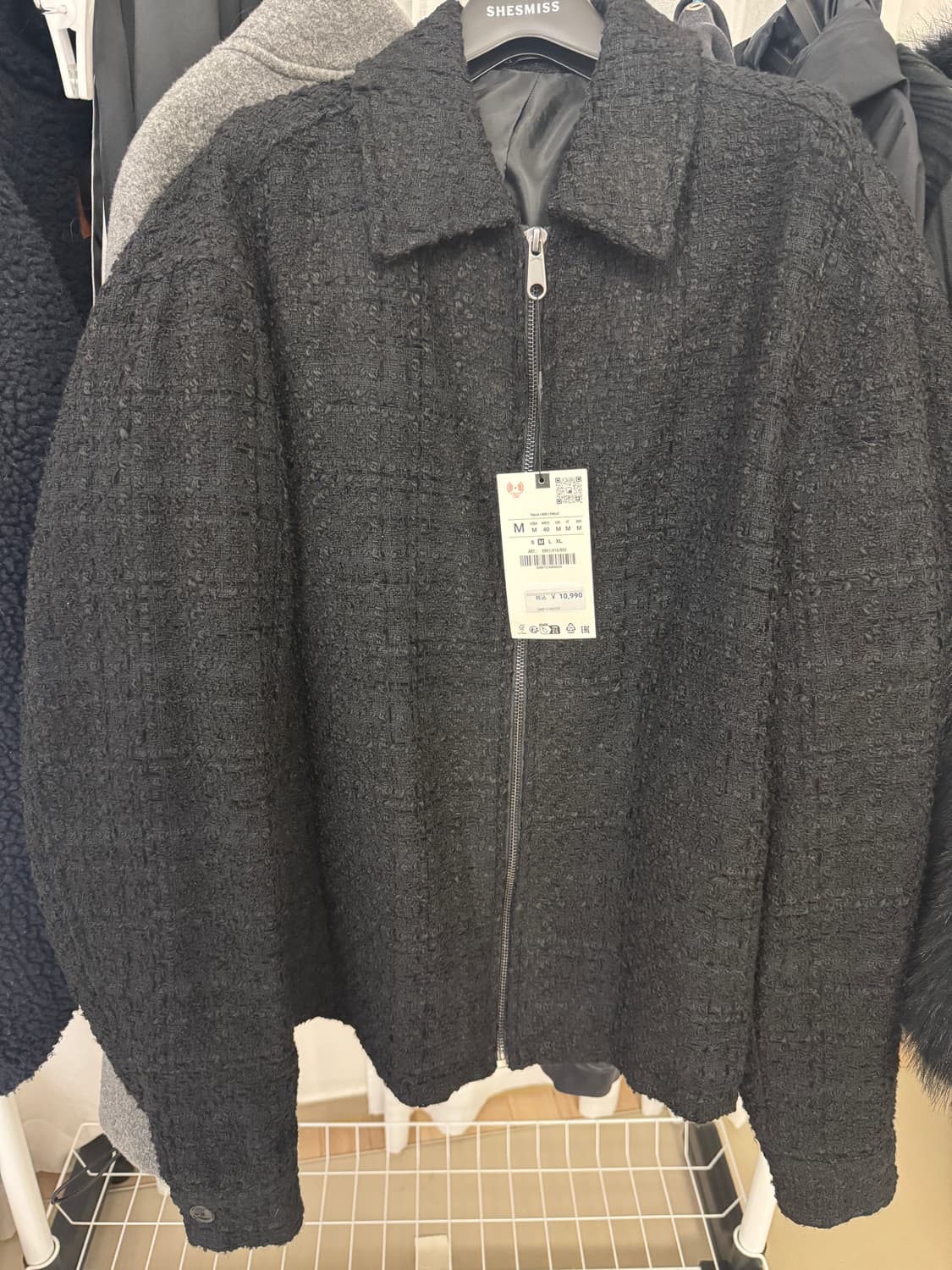 zara 자라 맨즈 트위드 블루종 6861016800 상품이미지2