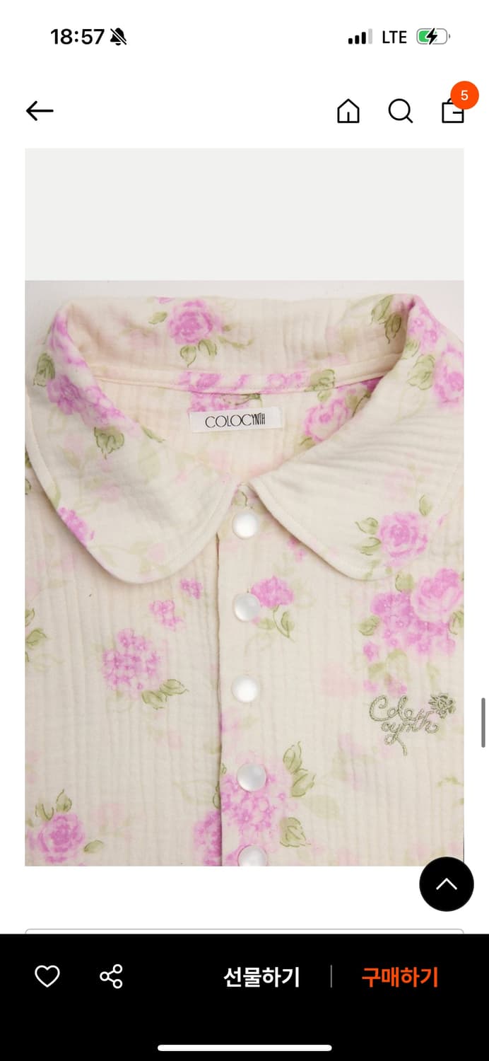 콜로신스 튤립 오버사이즈 셔츠 상품이미지3